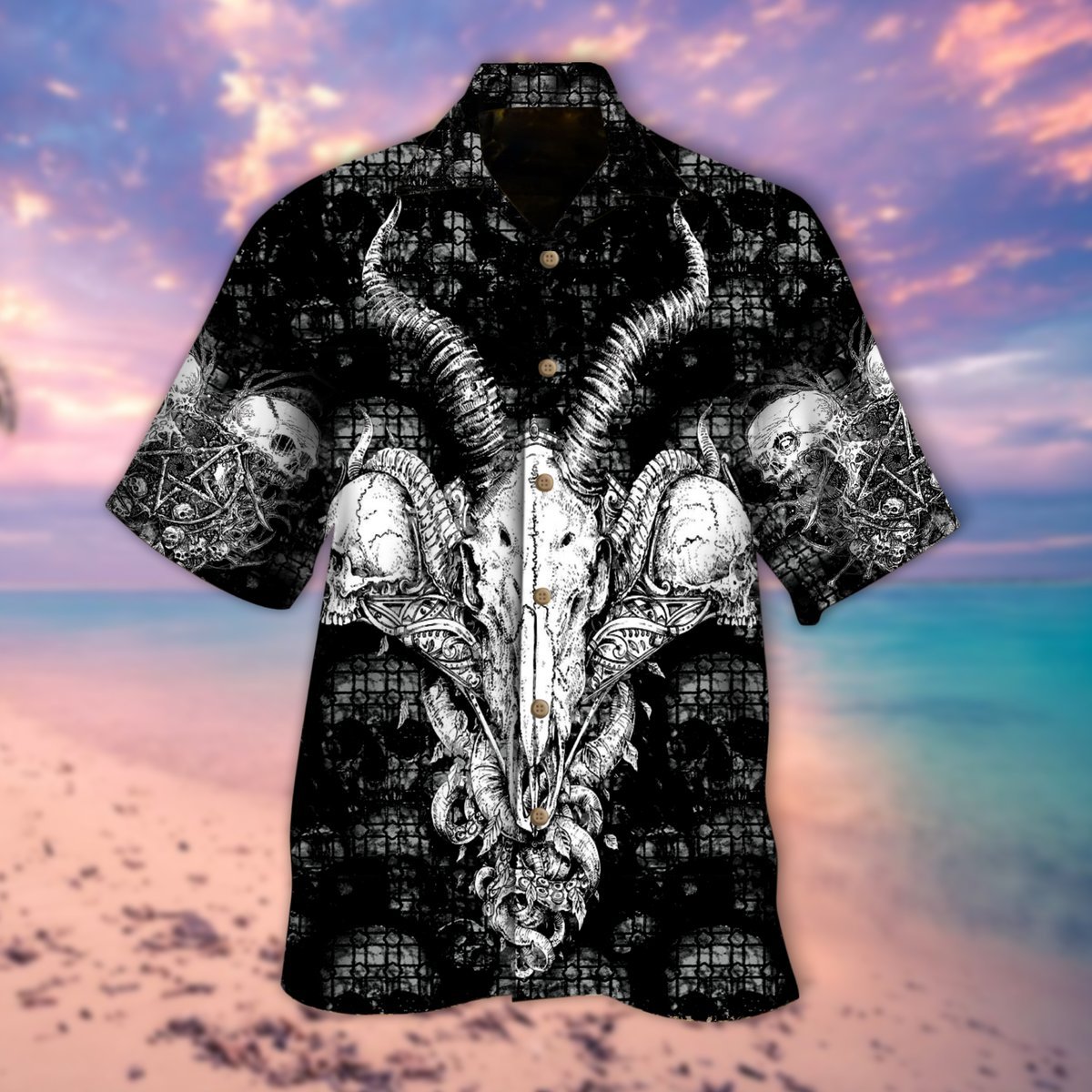 Lucifer Skull Halloween Hawaiian Shirt For Men Women