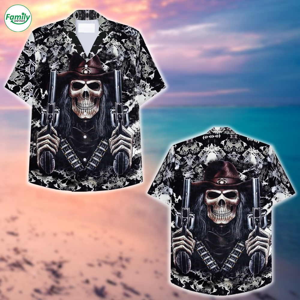 Marksman Skull Hawaiian Shirt