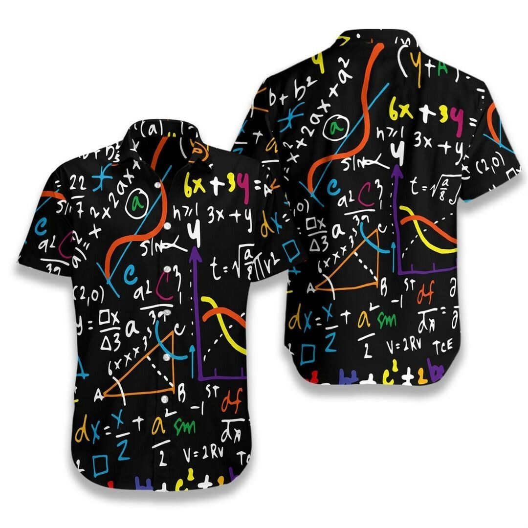 Math Teacher Seamless Pattern 3d All Over Printed Hawaiian Shirt