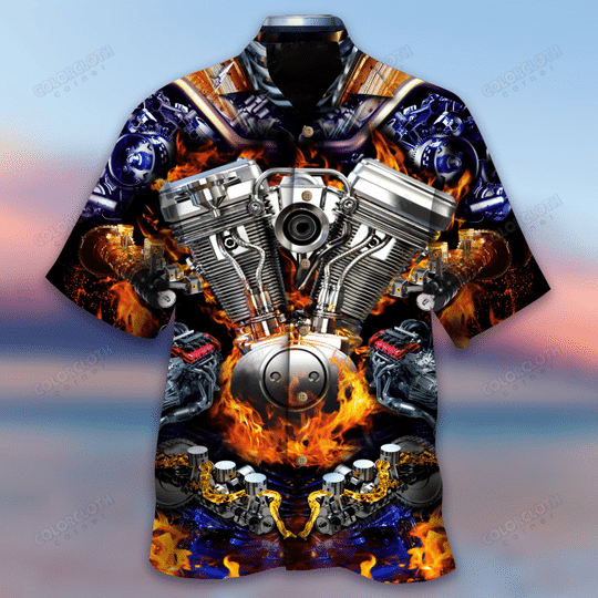 Mechanic Auto Engine Hawaiian Shirt