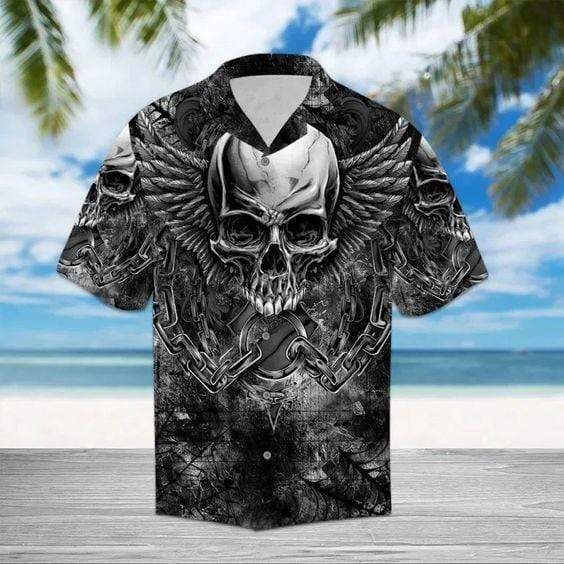 Mega Cool Skull Weed Cannabis Tropical Hawaiian Aloha Shirts Dh-1