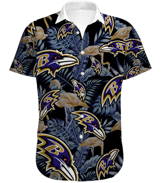 Mens Baltimore Ravens Hawaiian Shirt