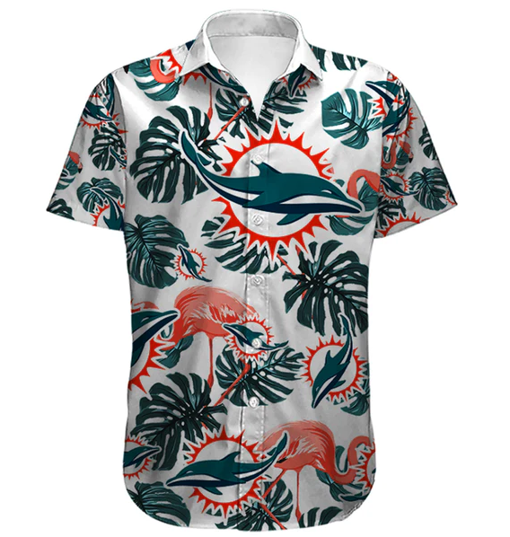 Mens Miami Dolphins Hawaiian Shirt