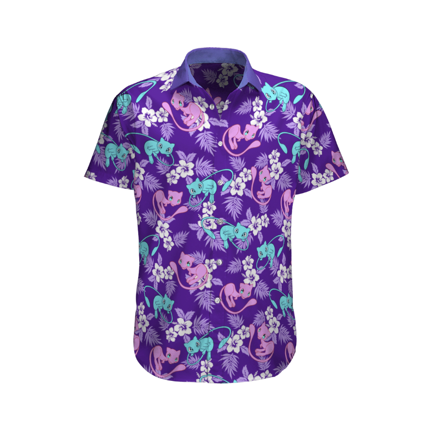 Mew Tropical Beach Pokemon Hawaiian Shirt