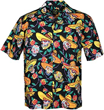 Mexico Skull Hawaiian Shirt Unisex Adult