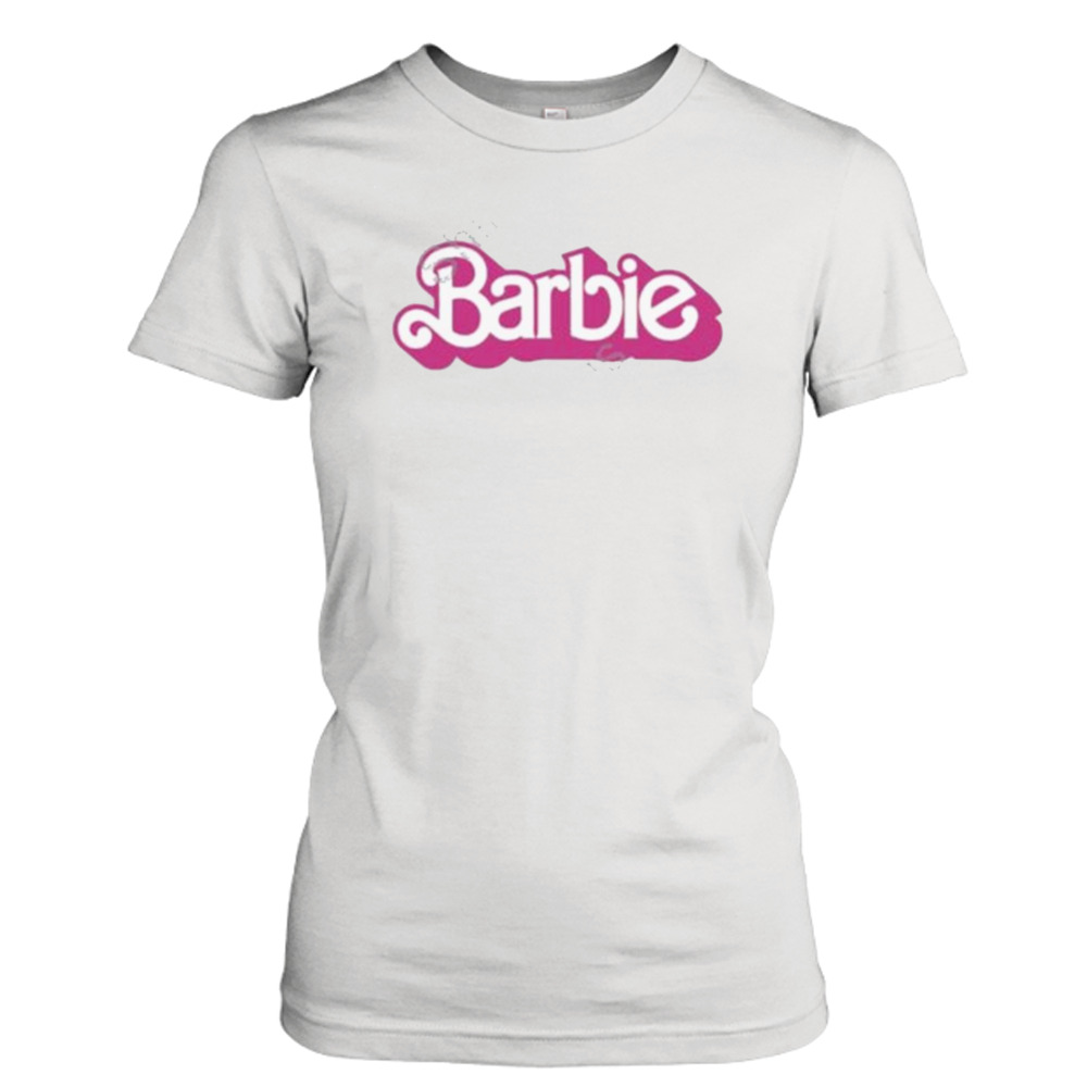 Barbie Script Logo Unisex Pink T-Shirt L