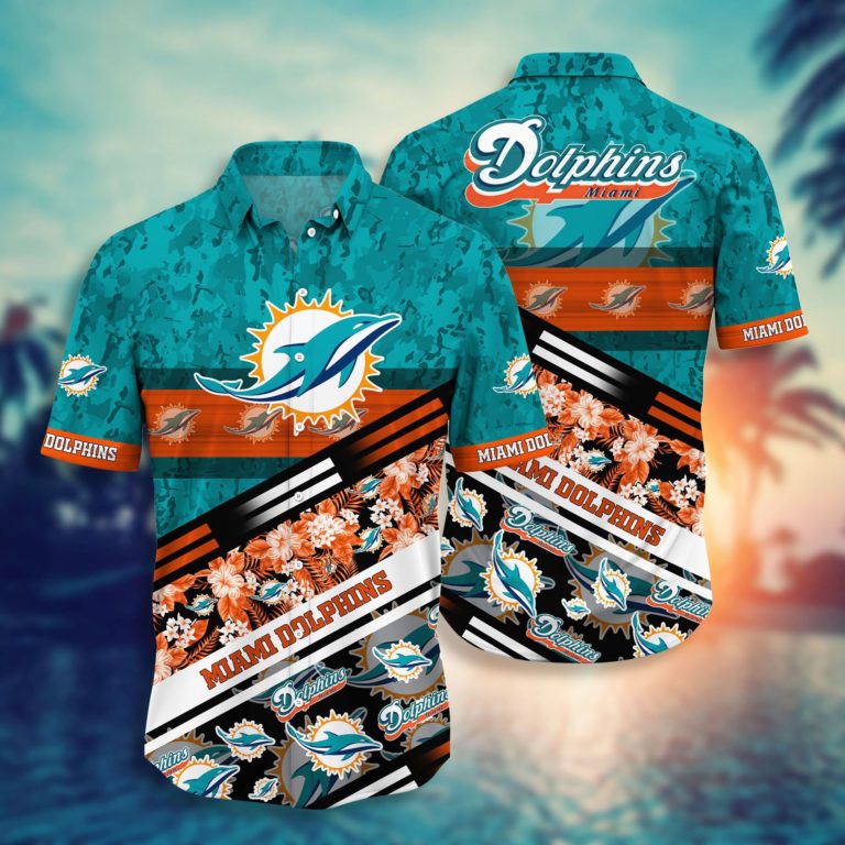 Miami Dolphins Nfl Hawaiian Aloha Shirt For Fans-1