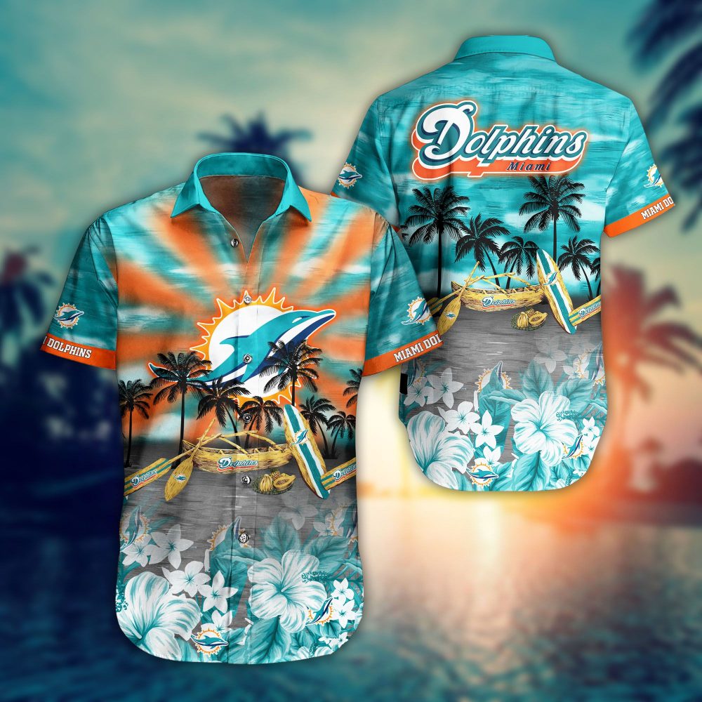 Miami Dolphins Nfl Tropical Aloha Football Hawaiian Shirt Custom Fan-1