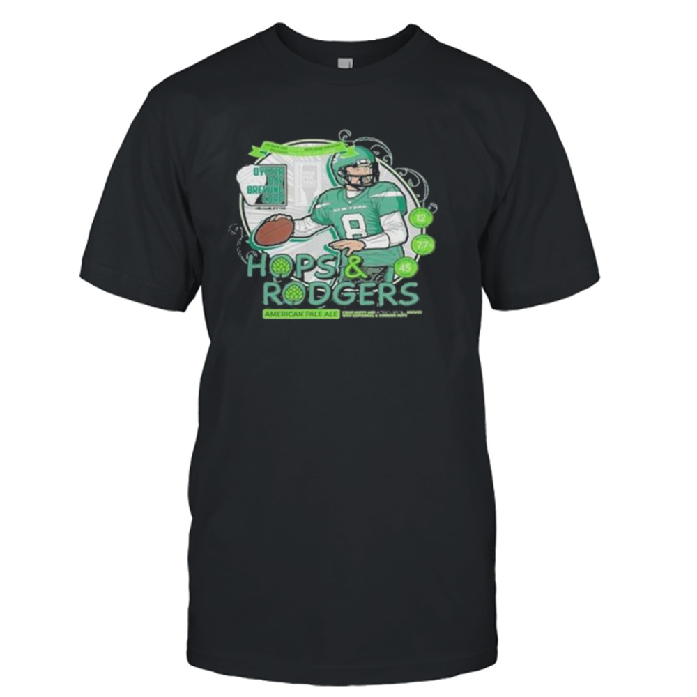 Aaron Rodgers jets Fake Craft Beer Label T-shirt 