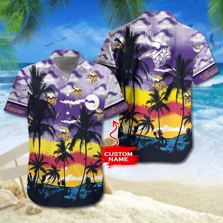 Minnesota Vikings Nfl Hawaiian Shirt For Fans-1