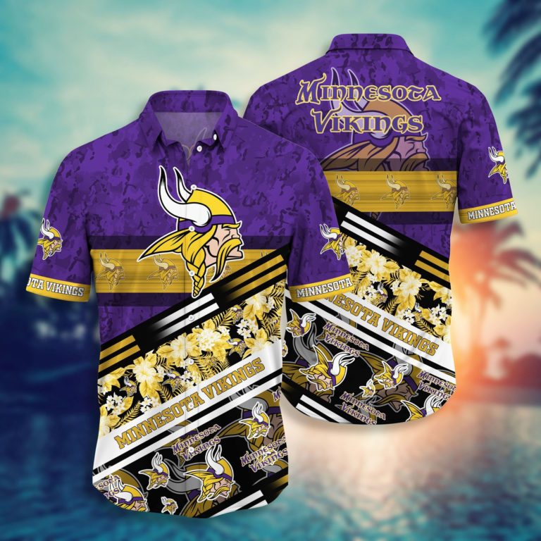 Minnesota Vikings Nfl Hawaiian Shirt For Fans-2