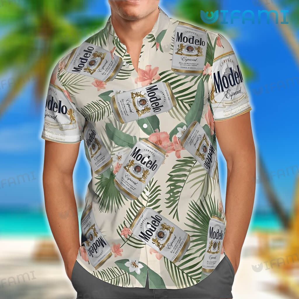 Modelo Hawaiian Shirt Tropical Leaves Beer Lovers Gift