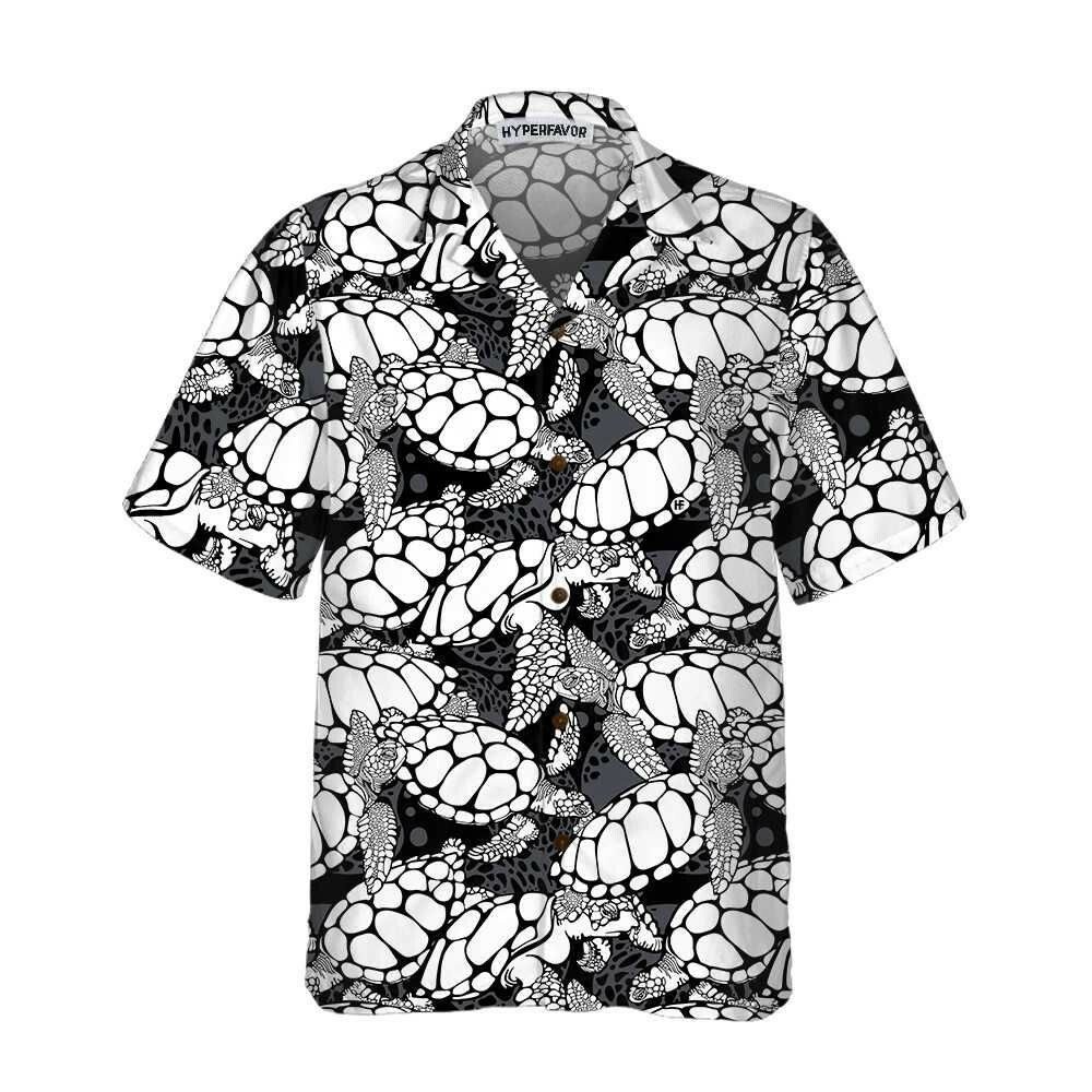 Monogram Sea Turtle Pattern Hawaiian Shirt