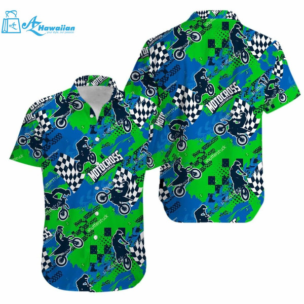 Motocross Hawaiian Unisex Aloha Shirts Best Gift Ideas-1