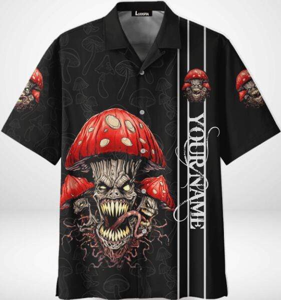 Mushroom Skull – Personalized Name Hawaiian Shirt