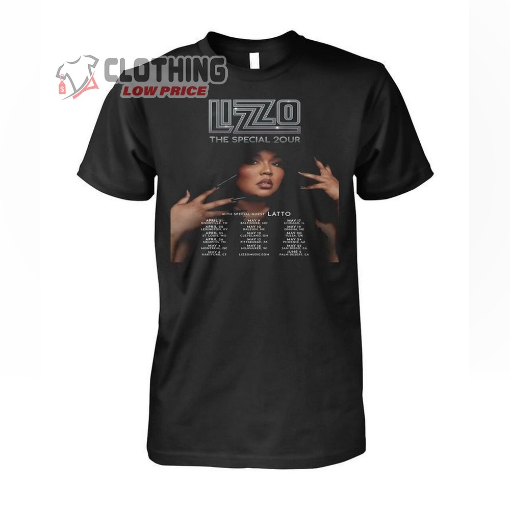 About Damn Time Lizzo Merch Lizzo The Special Tour 2022 Setlist Shirt The Special Tour With Special Guest Latto 2023 T-Shirt