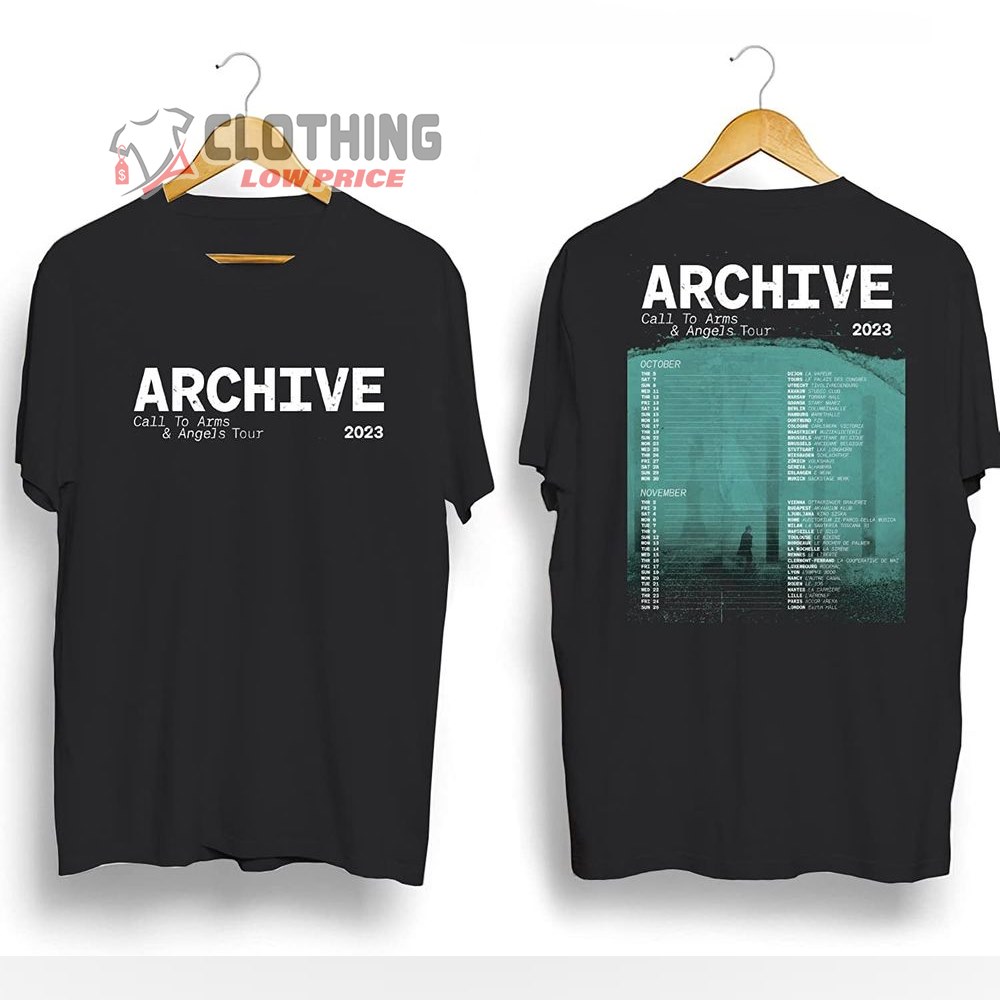 Archive Call To Arms & Angles Tour 2023 Merch, Archive Tour 2023 Shirt Archive World Tour 2023 Setlist T-Shirt