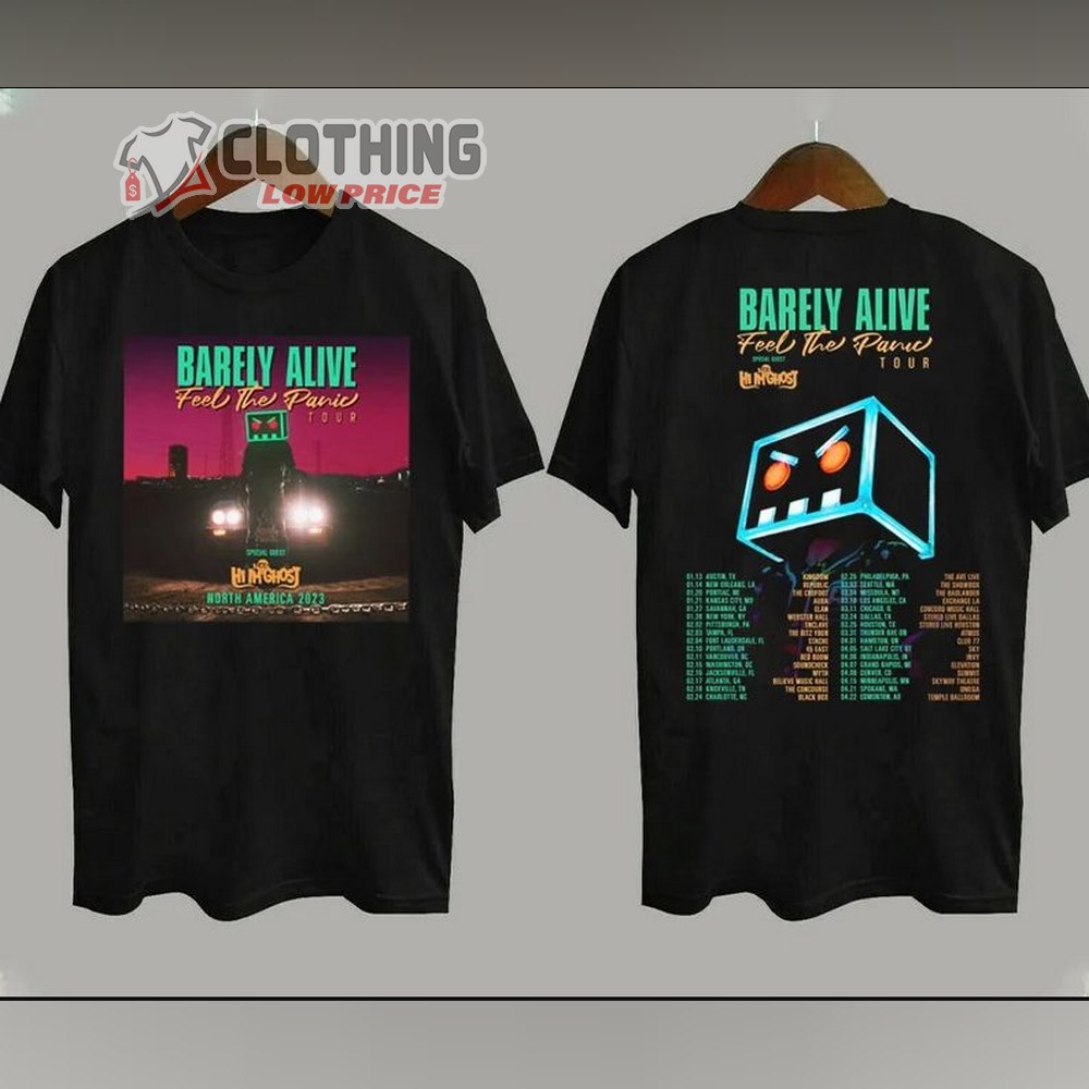 Barely Alive Feel Panic Tour Concert 2023 Merch, Barely Alive Music Band Tour Shirt Barely Alive Tour 2023 With Special Guest T-Shirt