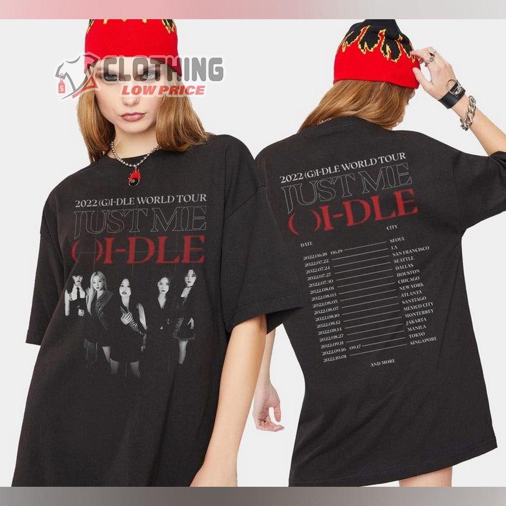 Gidle Just Me World Tour 2022 Merch, (G)-Idle Concert Albums Songs T-Shirt