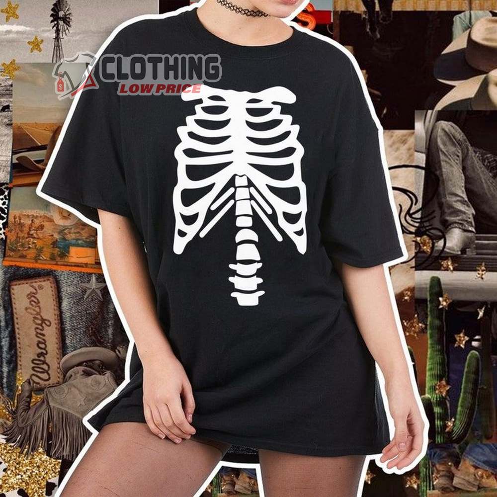 Womens Skeleton Body Halloween Graphic T Shirt - T-Shirt & Tank