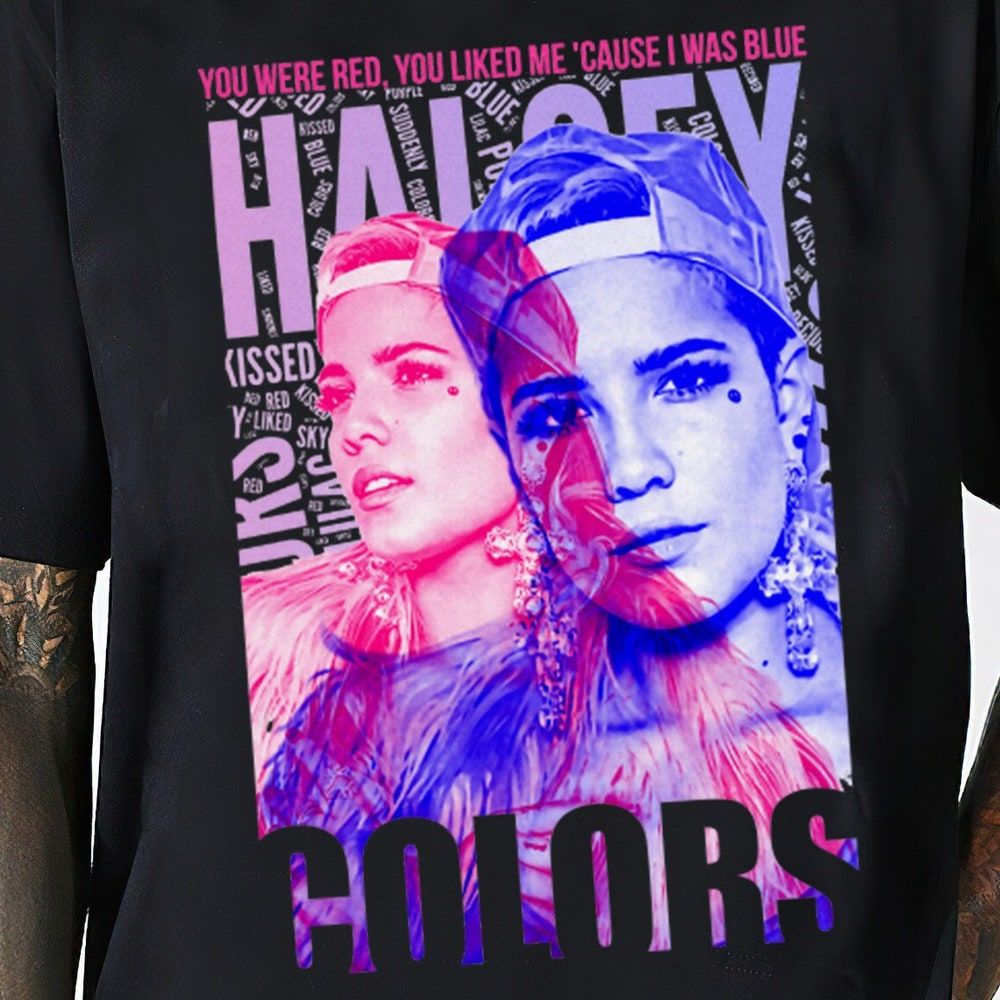 Halsey You Were Red You Liked Me Colors Red And Blue Halsey Badlands T-Shirt