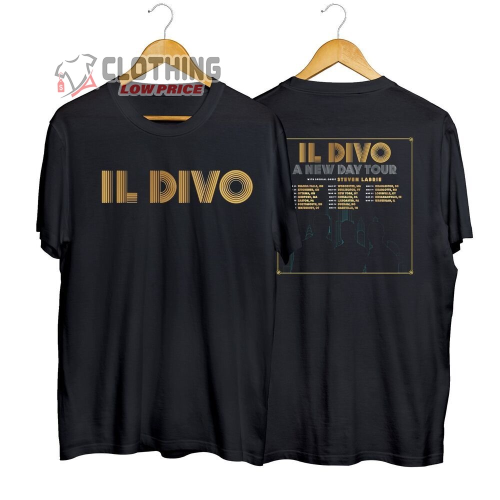 IL Divo A New Day Tour 2023 Merch, IL Divo Tour Dates 2023 Shirt, IL Divo World Tour 2023 With Special Guest TShirt