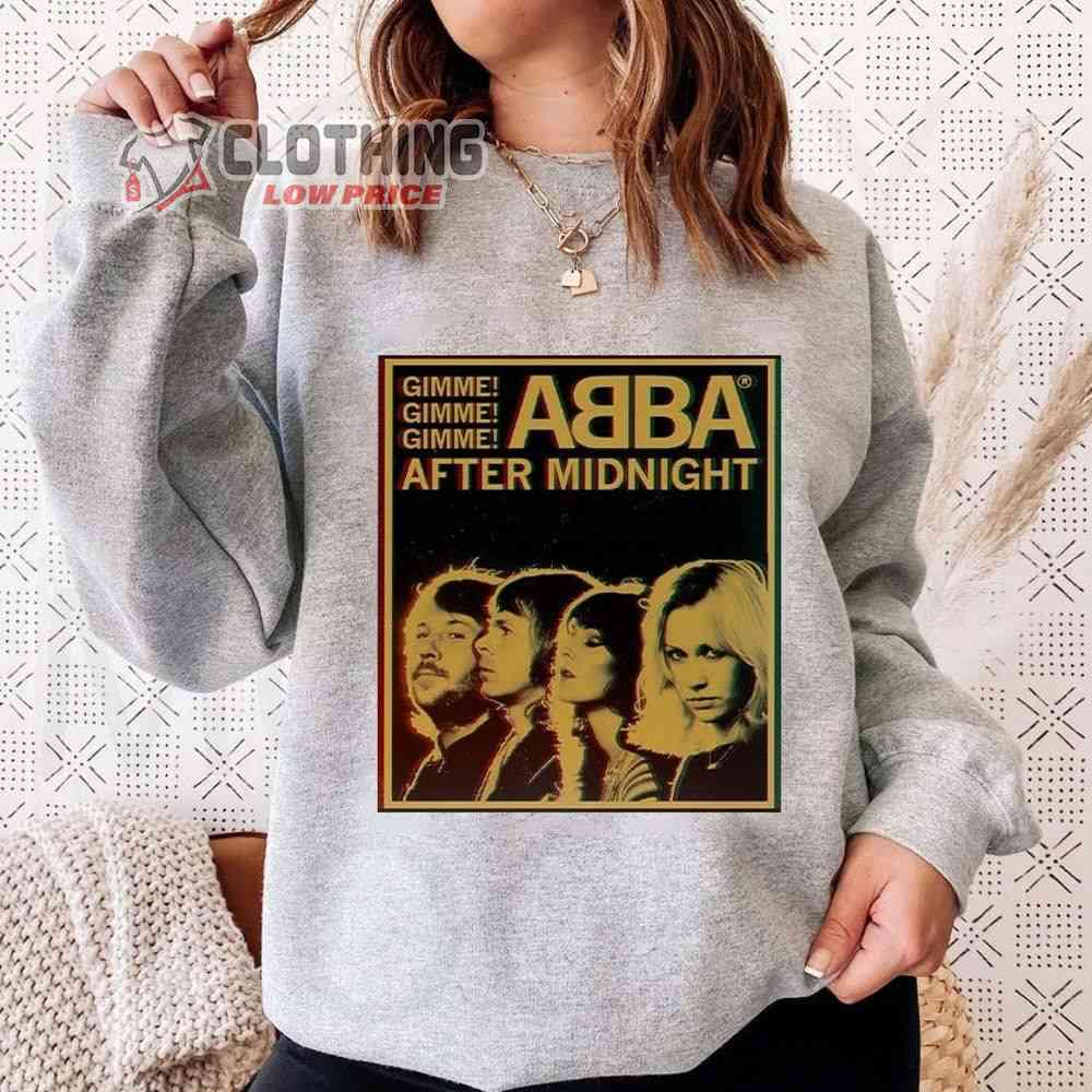 ABBA A Man After Midnight Merch ABBA Gimme Shirt ABBA Voyage Tour Locations Shirt ABBA The Concert Show 2023 T-Shirt