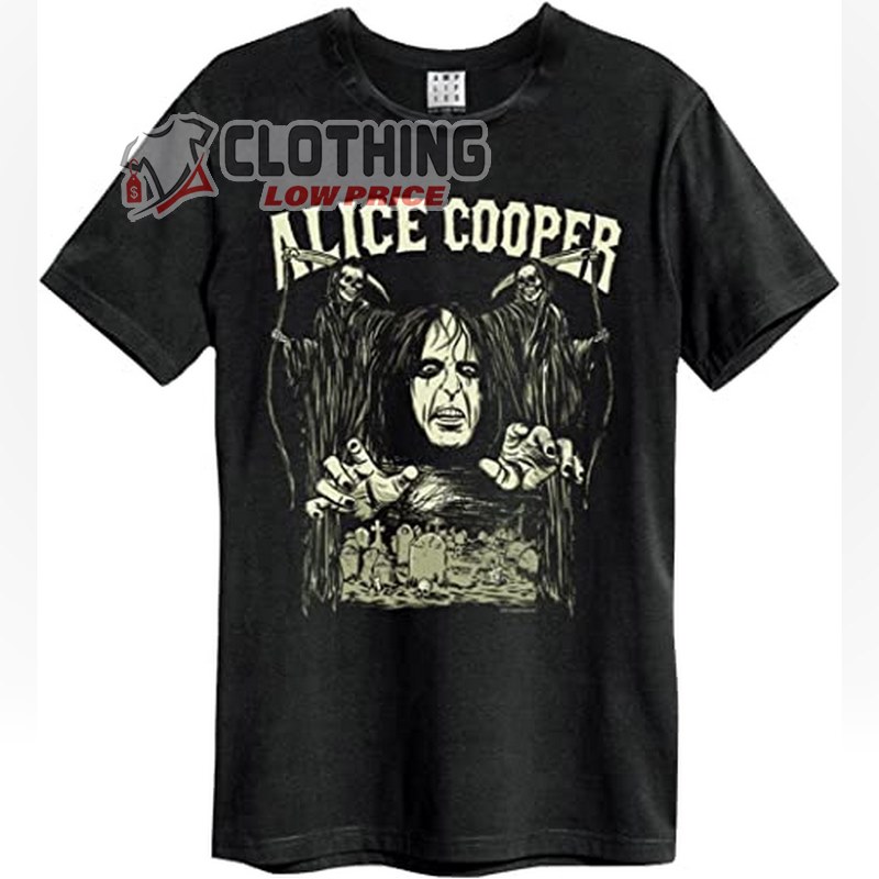 Alice Cooper Reapers Raise The Dead T-Shirt, Rob Zombie And Alice Cooper Tour 2023 Setlist Merch