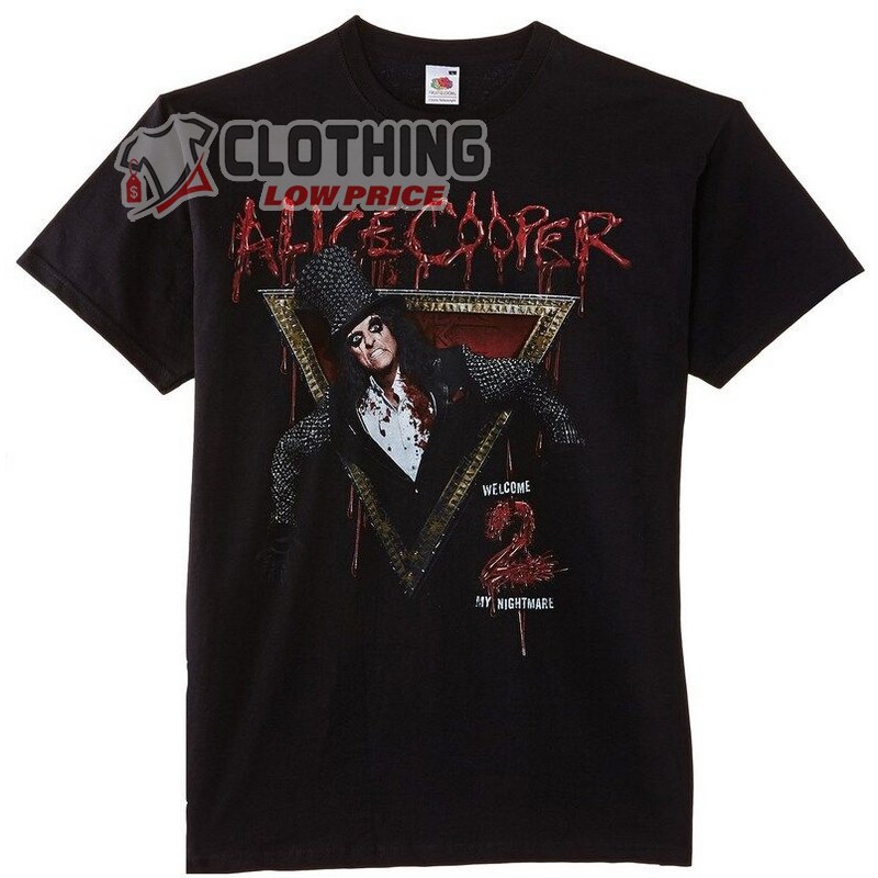 Alice Cooper Welcome To My Nightmare Rock Tee Shirt, Alice Cooper Hit Songs Sweater, Alice Cooper Tour Setlist Merch