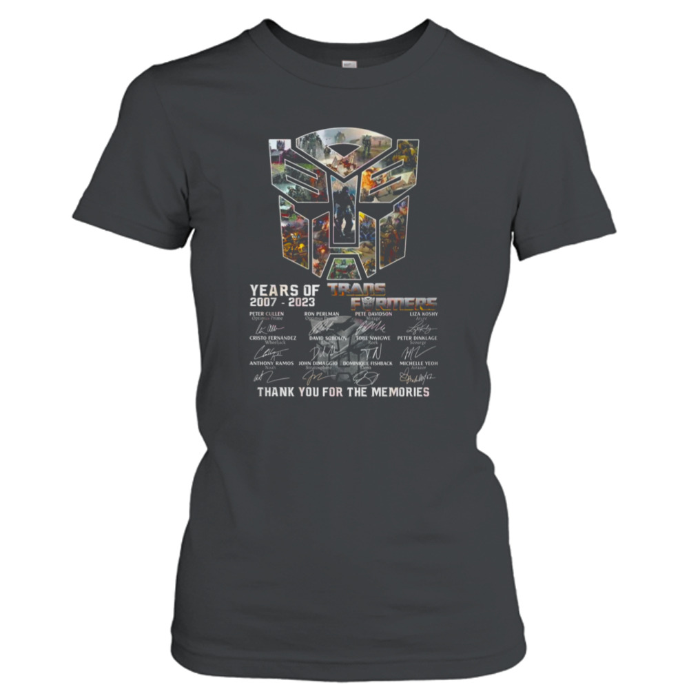 16 Years Of 2007 – 2023 Transformers Signature Thank You For The Memories T-Shirt 2 Ladies T-Shirt