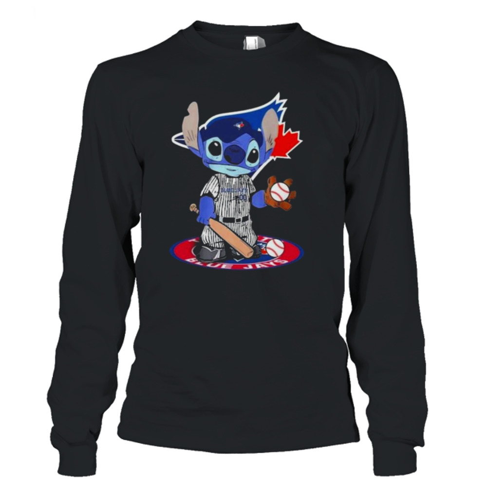 Baby Stitch Toronto Blue Jays Baseball Logo 2023 T-shirt 3 Long Sleeve T-Shirt