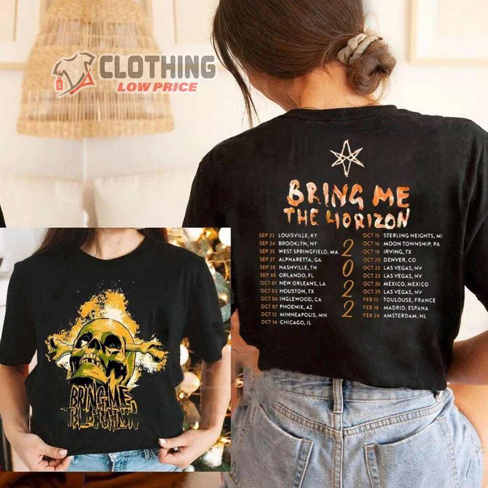 Bring Me The Horizon Tour 2022 Shirt, Bring Me The Horizon Minneapolis Chicago Las Vegas Mexico T-Shirt