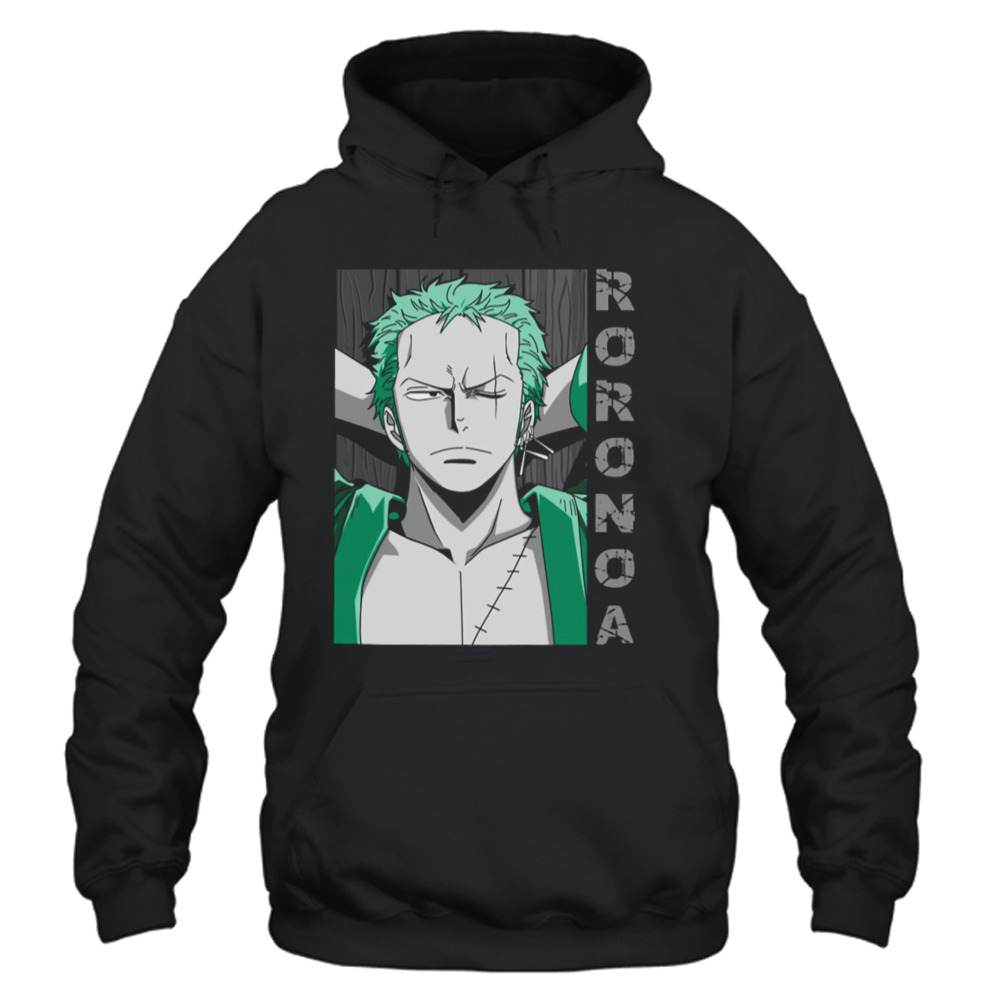 Coolest Man In One Piece Zoro Roronoa Vintage Artwork shirt 4 Unisex Hoodie