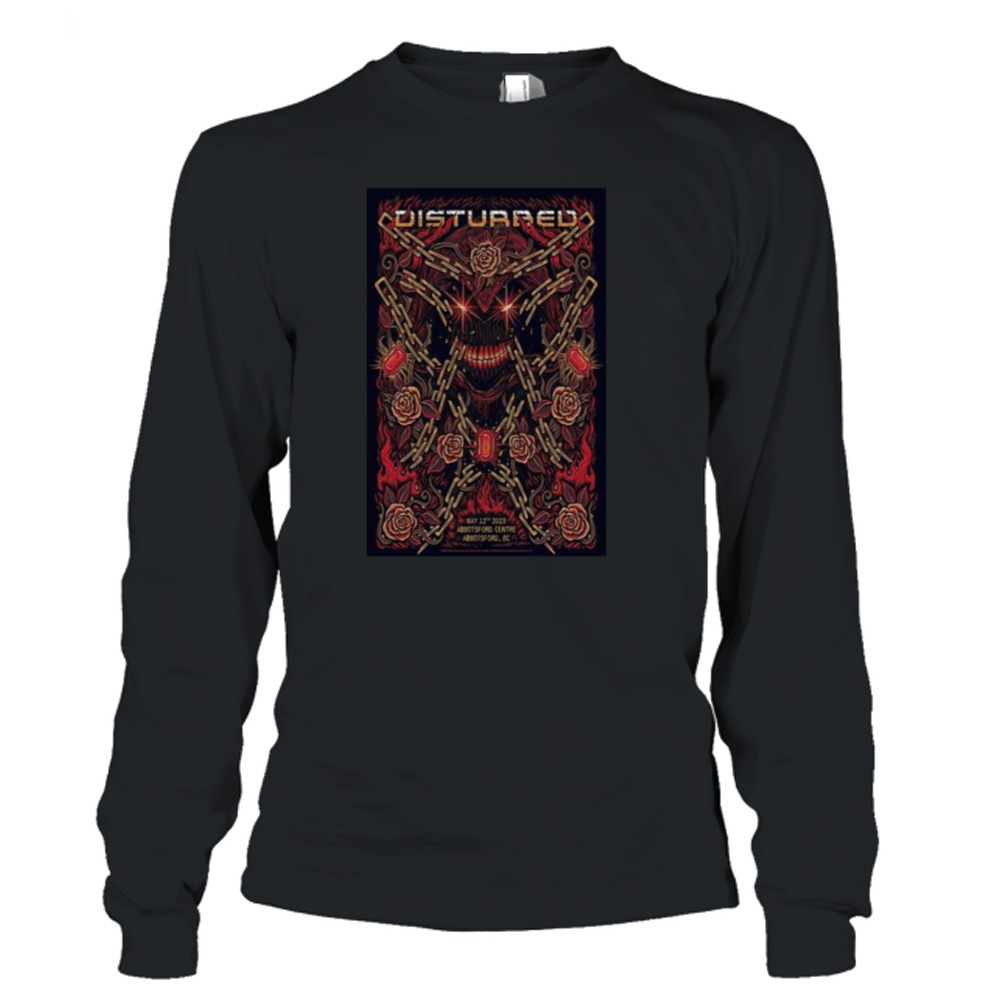 Disturbed Abbotsford, BC Tour 2023 Poster Shirt 3 Long Sleeve T-Shirt
