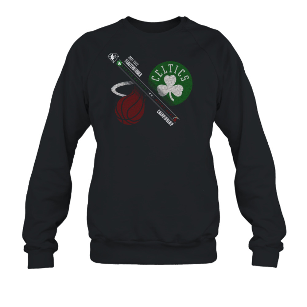 Boston Celtics vs. Miami Heat 2023 NBA Playoffs Eastern Conference Finals Matchup shirt 5 Crewneck Sweatshirt