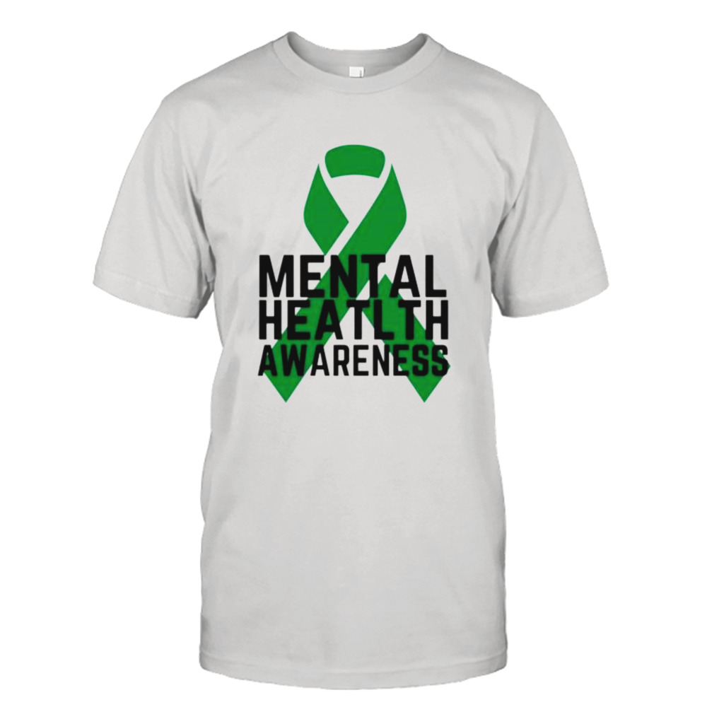 mental health awareness green ribbon shirt