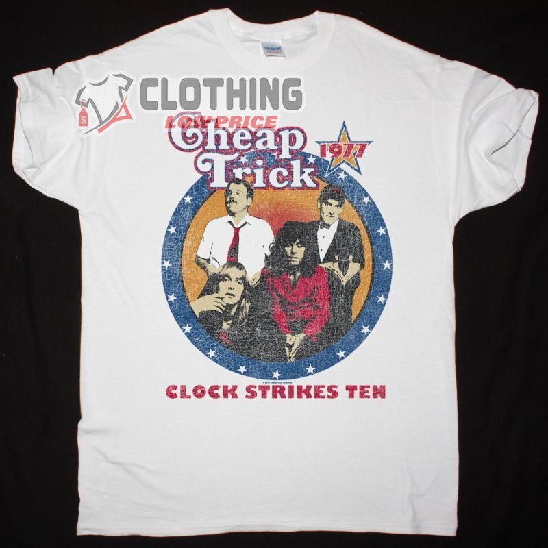 Cheap Trick Clock Strikes Ten 1977 T-Shirt