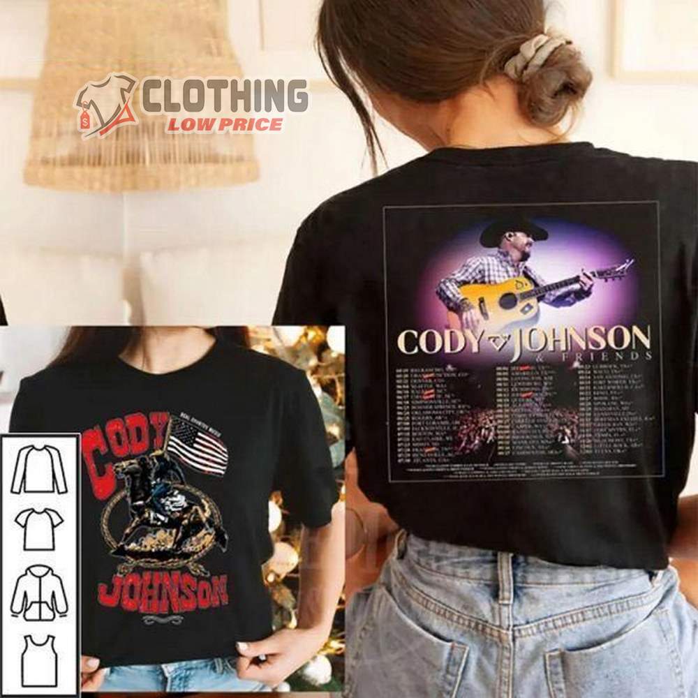 Cody Johnson Tour 2023 Shirt, Cody Johnson Fort Worth,San Diego,Reno, Boise, Bakersfield T-Shirt