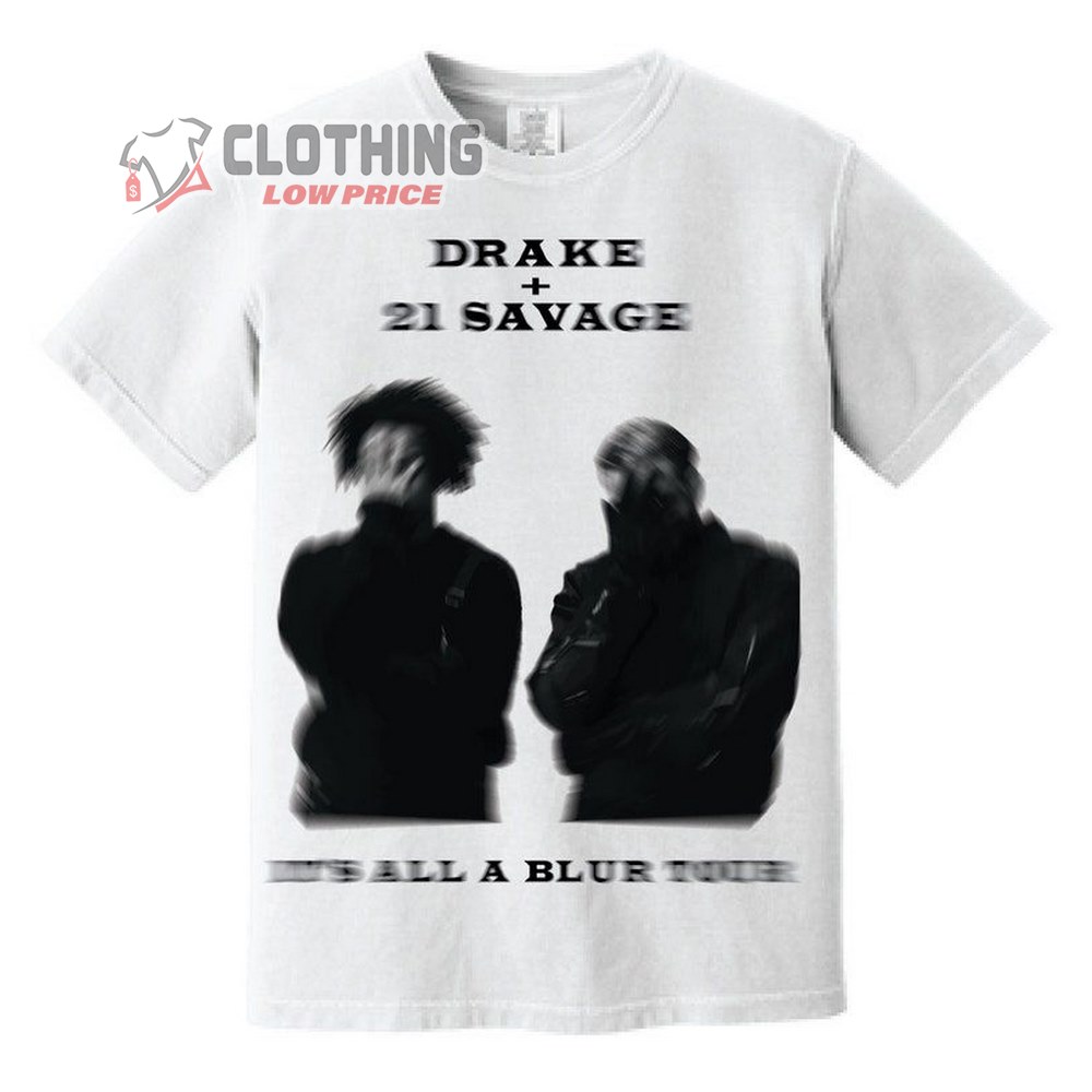 Drake And 21 Savage Unisex Tee, It's All A Blur Tour 2023 Merch