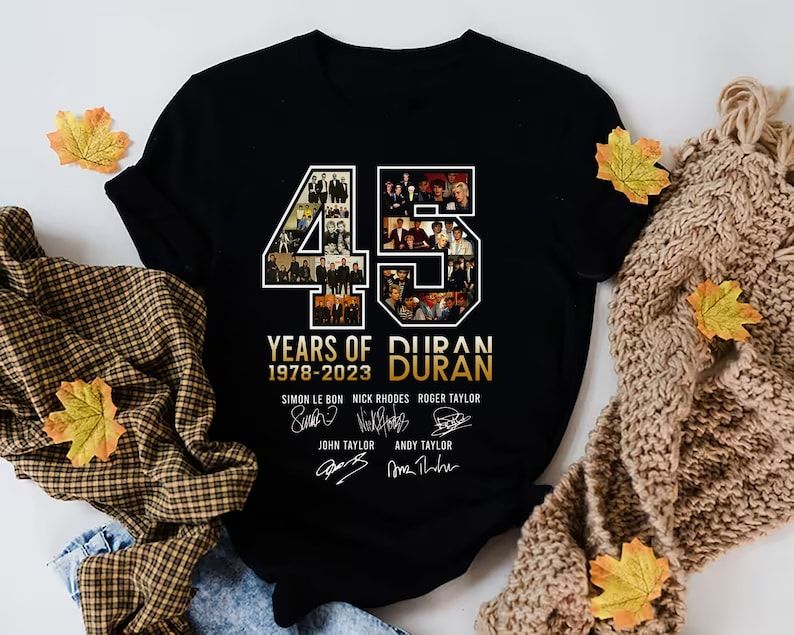 Duran Duran 45 Years Anniversary Merch, Duran Duran Band Live Concert Tee Shirt, Duran Duran Tour 2023 T-Shirt, Duran Duran Tee