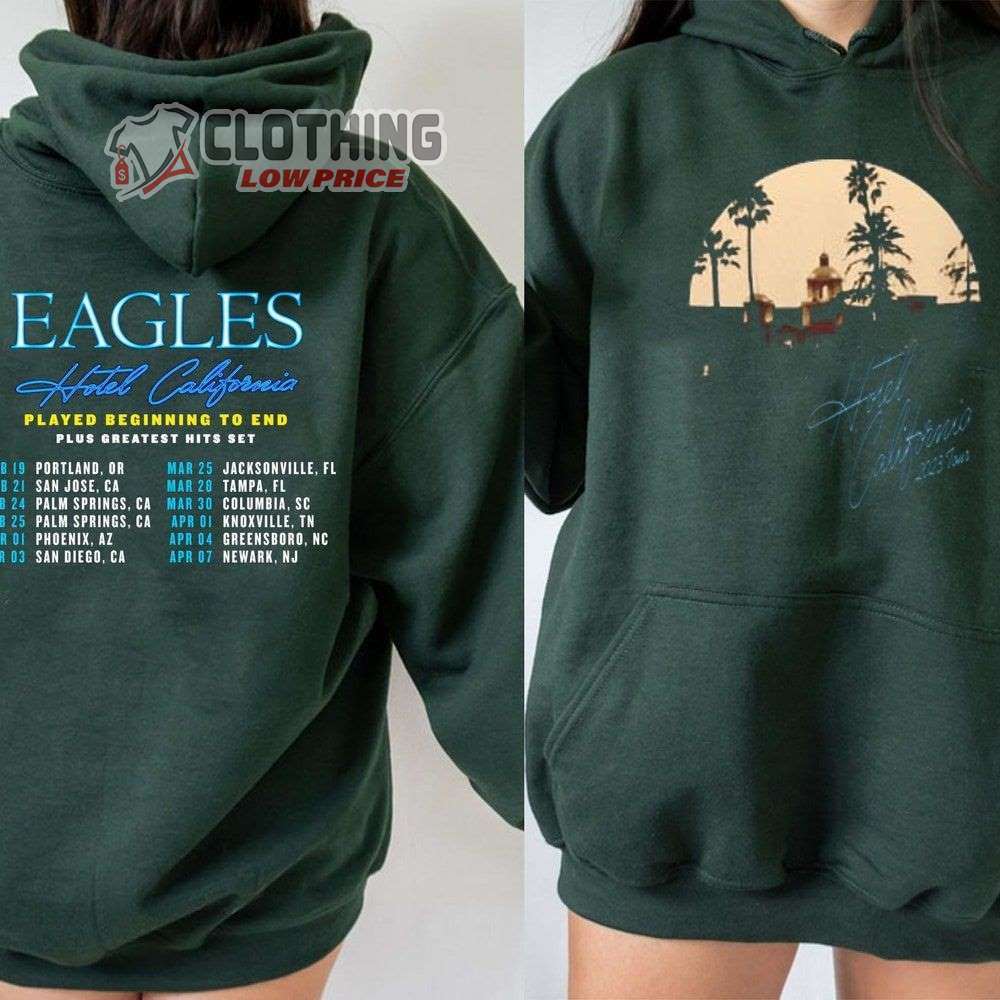 Eagles Hotel California Tour 2023 Merch Hotel California Tour 2023 Shirt Eagles Concert California 2023 Tour T-Shirt