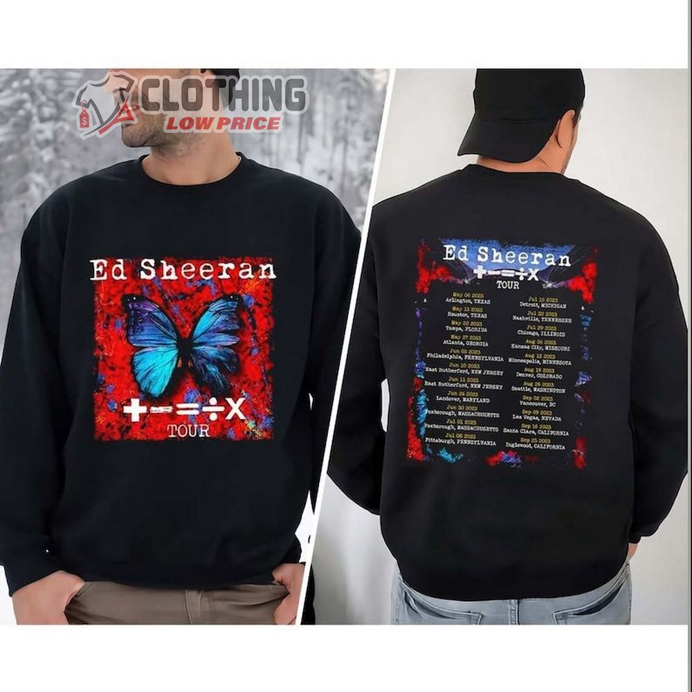 Ed Sheeran 2023 Tour Sweatshirt Hoodie, Sheeran Fan Gift Hoodie, Ed Sheeran Chicago 2023 Hoodie, Ed Sheeran Concert 2023 Gift Hoodie