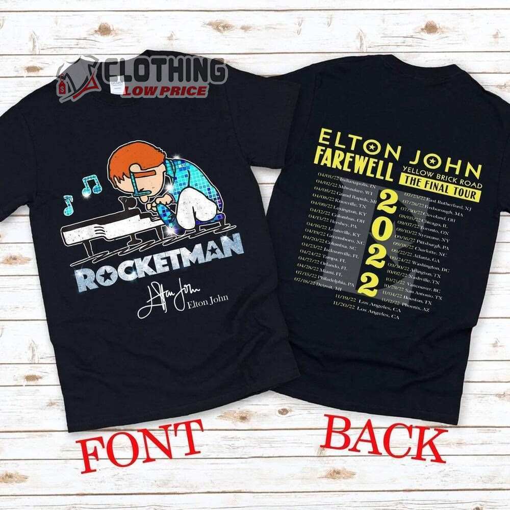 Elton John Tour 2022 Merch, Elton John Tacoma Vancouver Las Vegas Phoenix T-Shirt