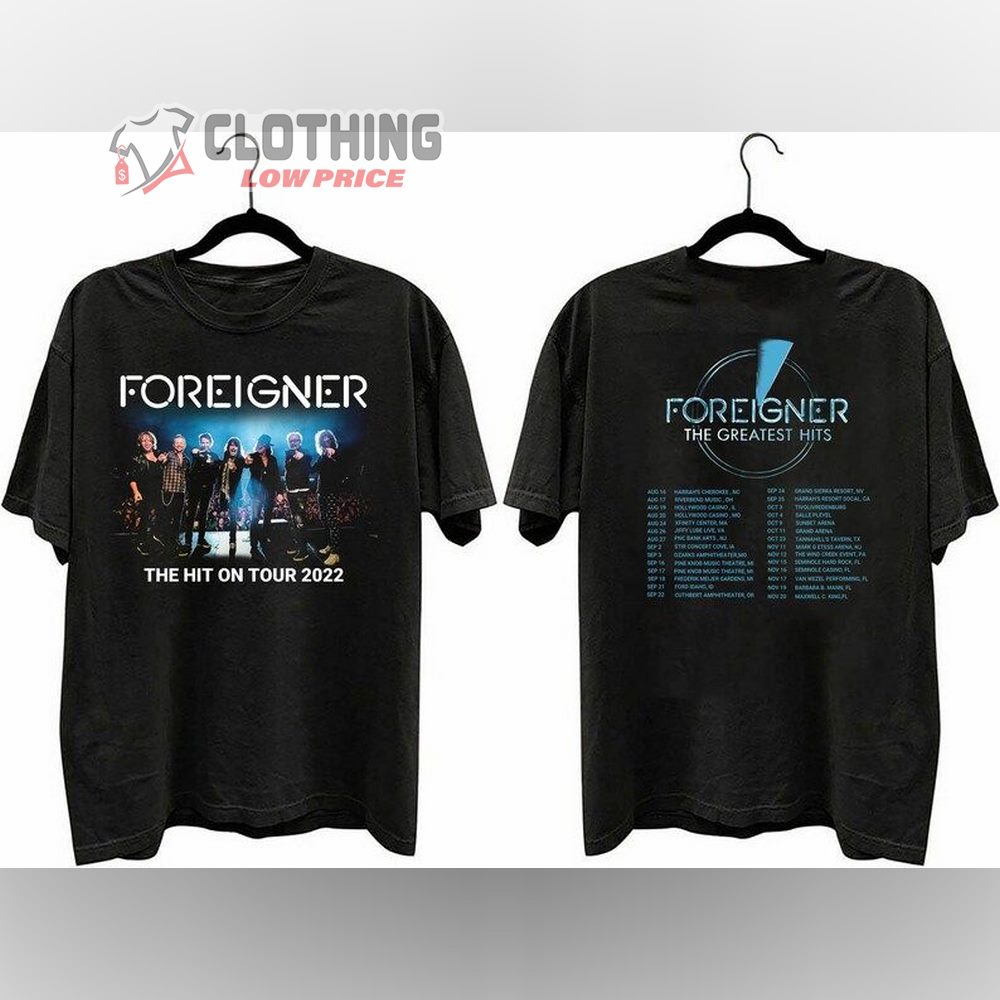 Foreigner The Greatest Hits Tour 2022 Merch, Foreigne Cape Town Fort Worth Atlanta City Bethlehem Tampa T-Shirt