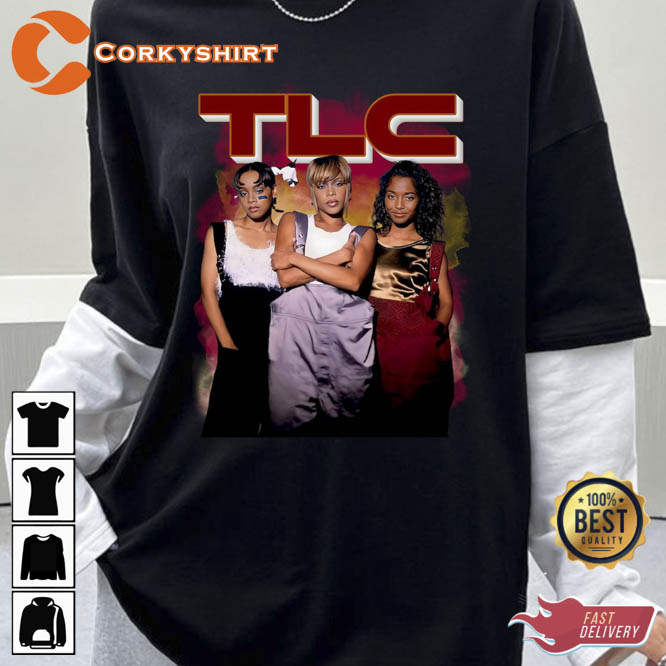 90s TLC Band Left Eye Chili Group Vintage Unisex Shirt