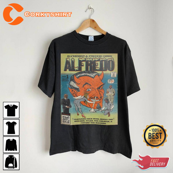 Alchemist Freddie Gibbs Alfredo Comic Art Book Retro Vintage T-Shirt