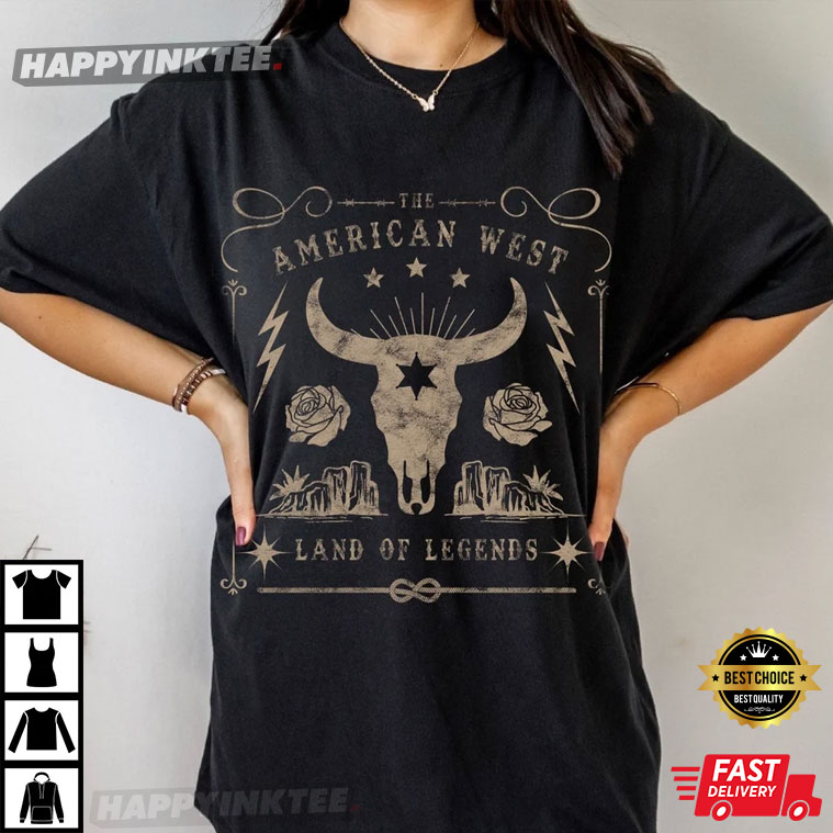 American West Vintage 90s Bull Skull T-Shirt