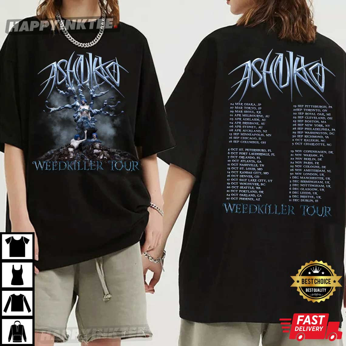 Ashnikko 2023 Weedkiller Tour Concert Gift For Fan T-Shirt - Bring Your Ideas, Thoughts And Imaginations Into Reality Today