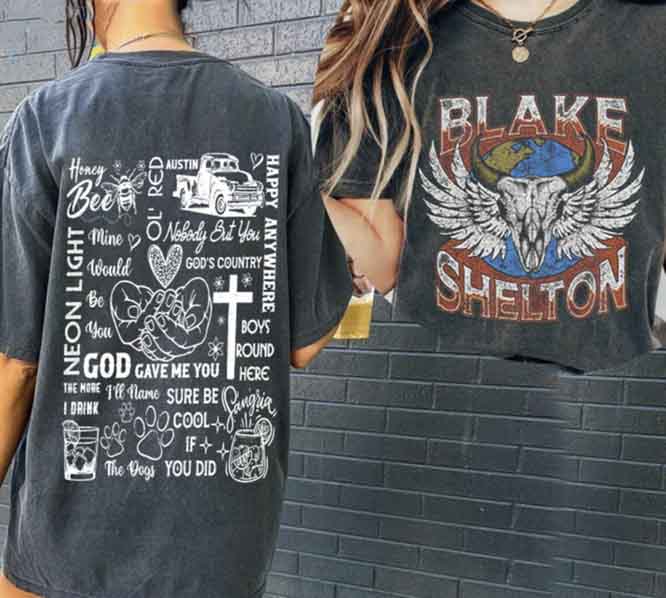 Back To The Honky Tonk Tour 2023 Blake Shelton fan Gift Shirt