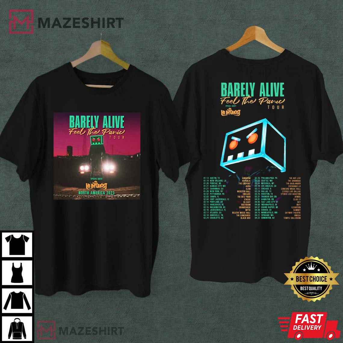 Barely Alive Feel Panic Tour Concert 2023 T-Shirt